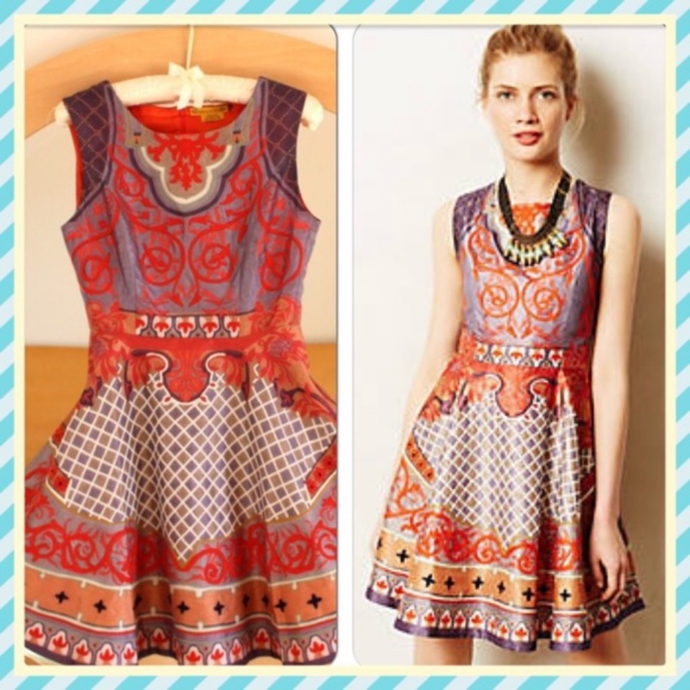 Anthropologie Pankaj & Nidhi Twilight Temple dress